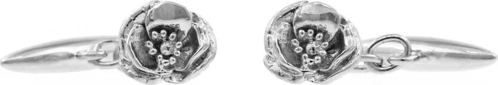 Lee Renee - Poppy Cufflinks - Silver