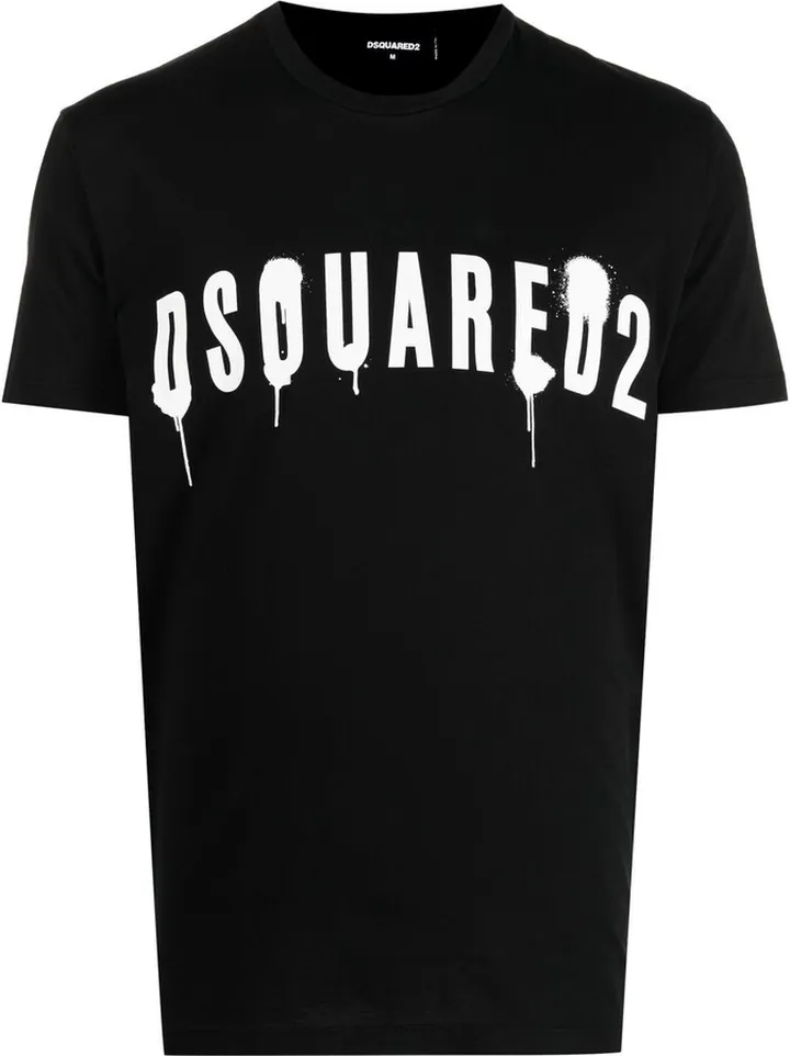 dripping logo-print T-shirt