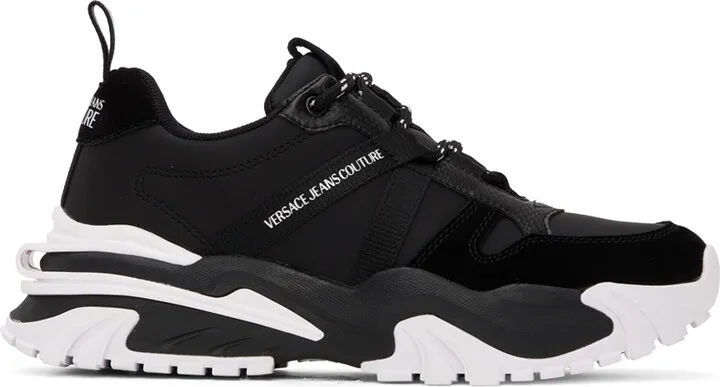 Versace Jeans Couture Black & White New Trail Trek Sneakers
