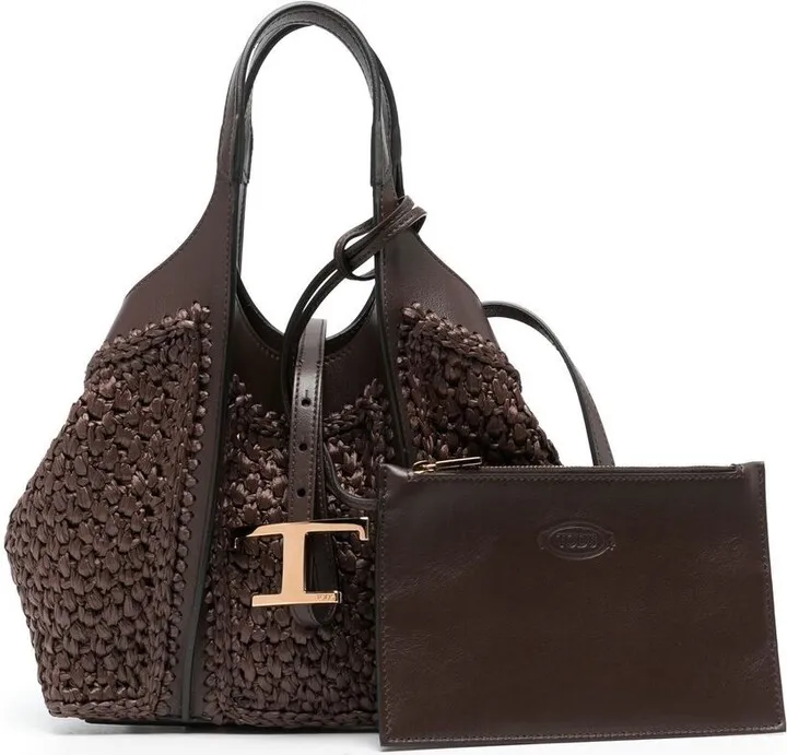 T Timeless woven tote bag