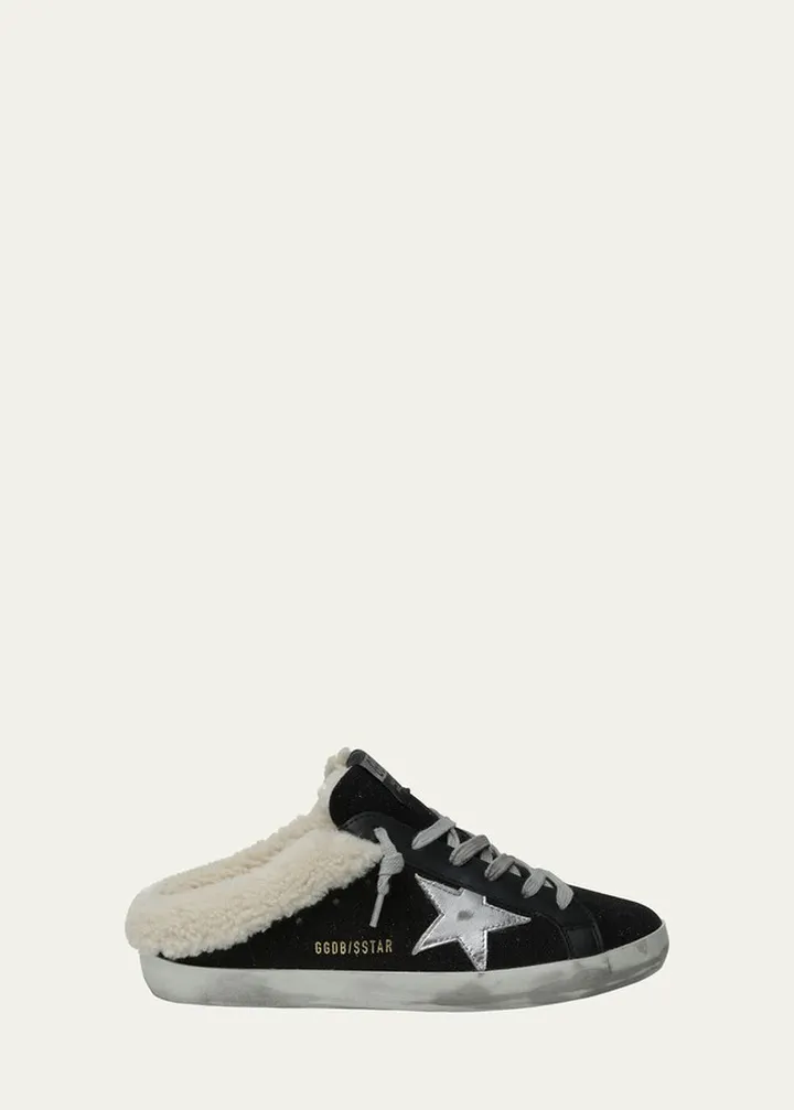 Sabot Slide-On Suede Shearling Sneakers