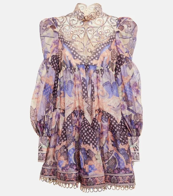 Celestial Swirl printed minidress