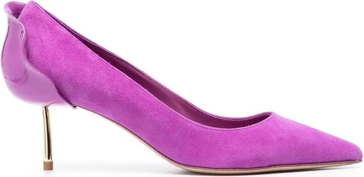 Petalo 50mm suede pumps