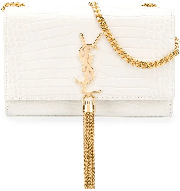 Kate croc embossed shoulder bag