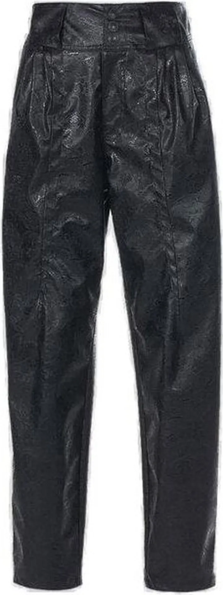 Koché Embossed High-Waist Tapered-Leg Trousers