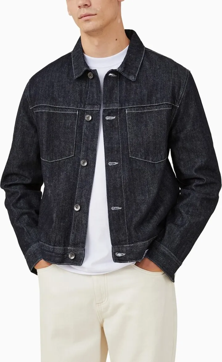 Cotton On Men's Bowery Denim Long Sleeve Jacket