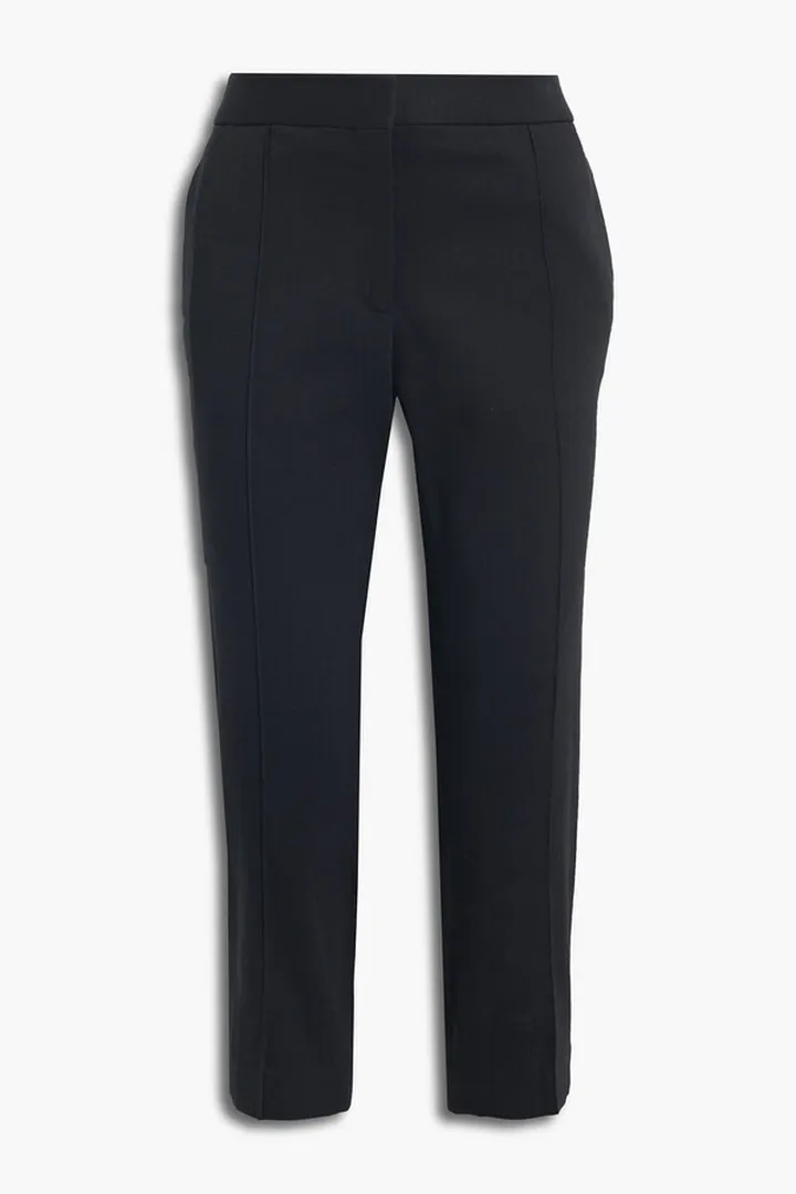 Lary cropped cotton-blend straight-leg pants