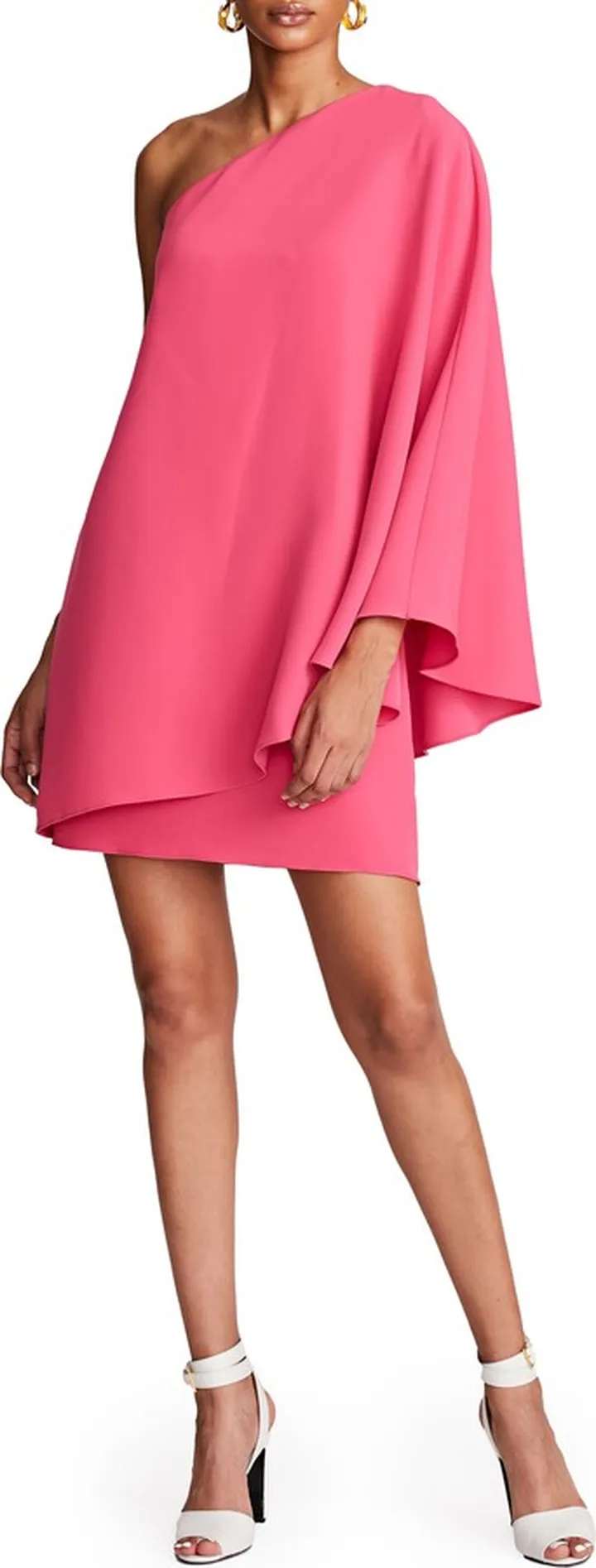 Melina One-Shoulder Crepe Cocktail Dress