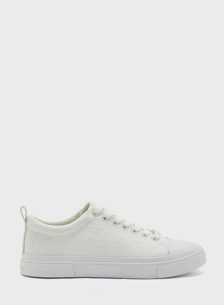 Vulcanised Monogram Lace Up Sneakers