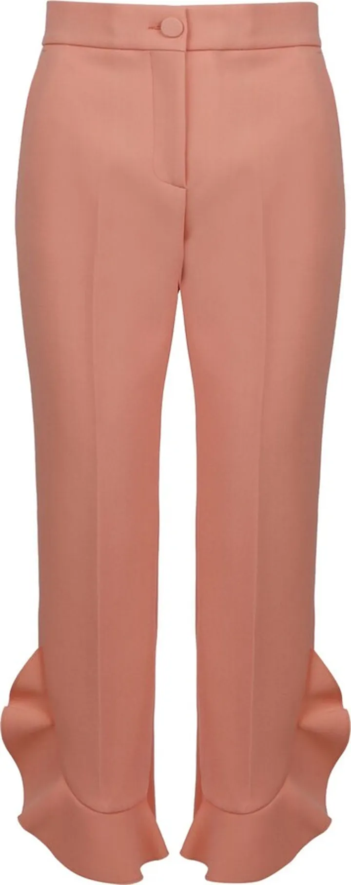 Msgm Straight Leg Trousers With Rouches Details