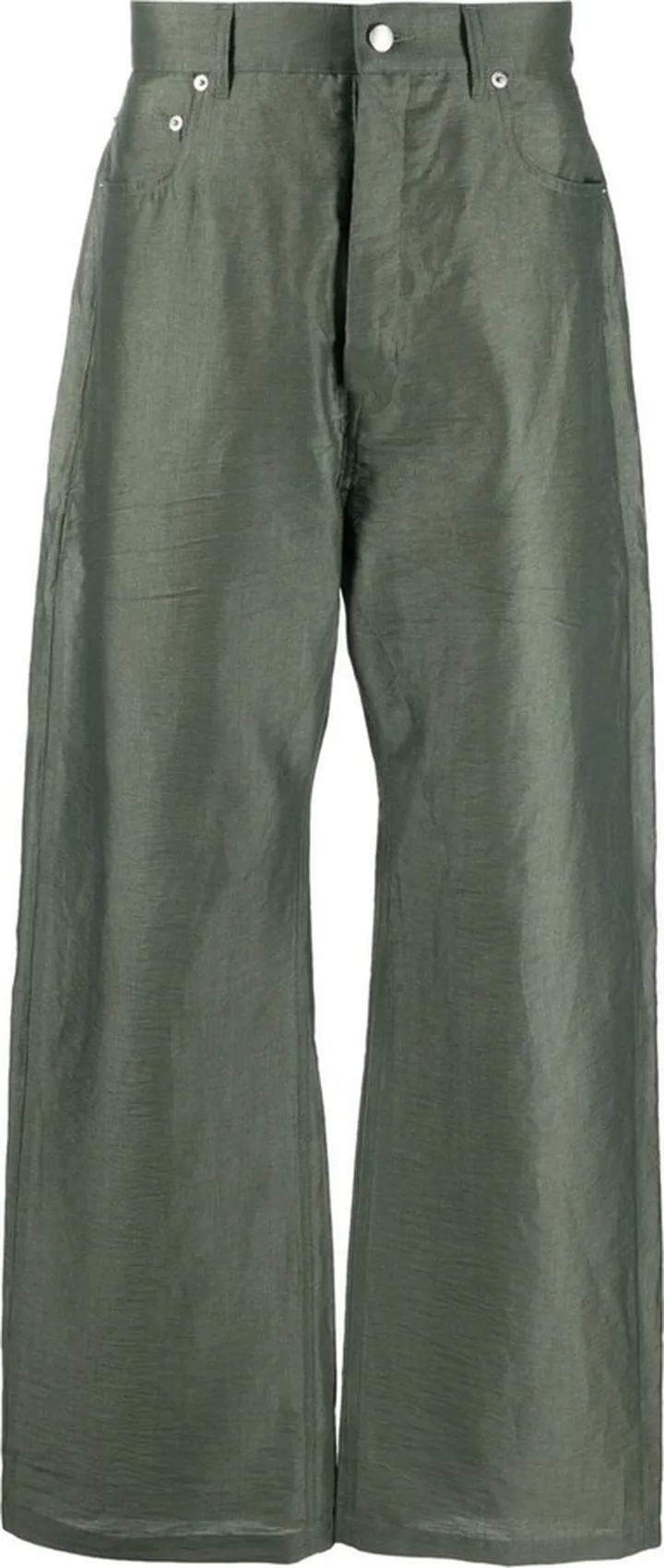 Fine-Ribbed Wide-Leg Trousers