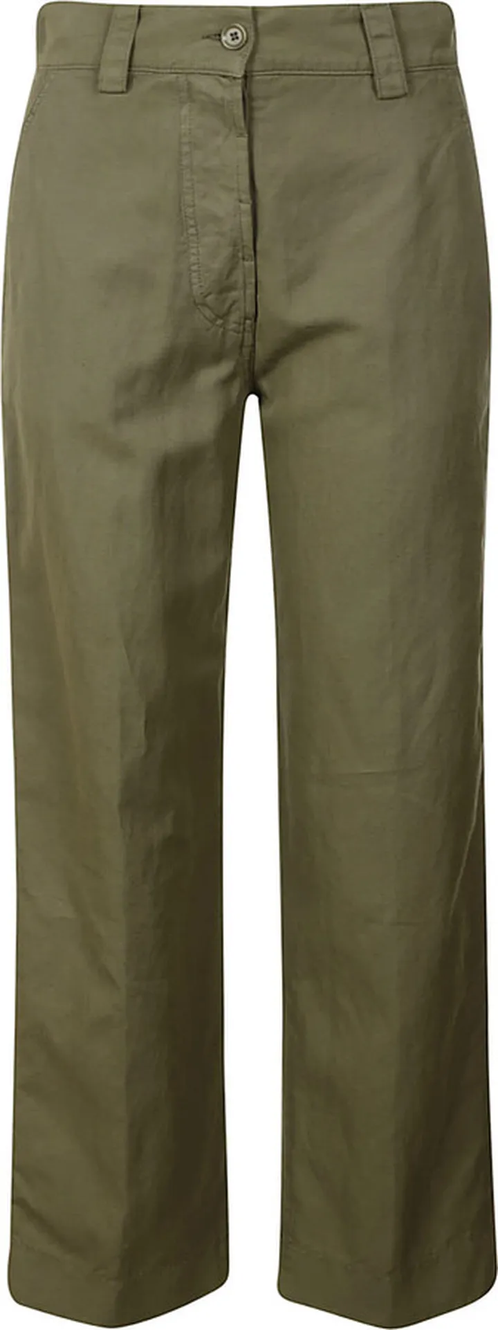 Straight Leg Plain Trousers