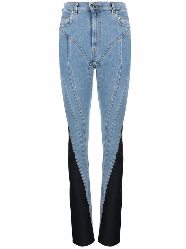 Spiral high-rise slim jeans