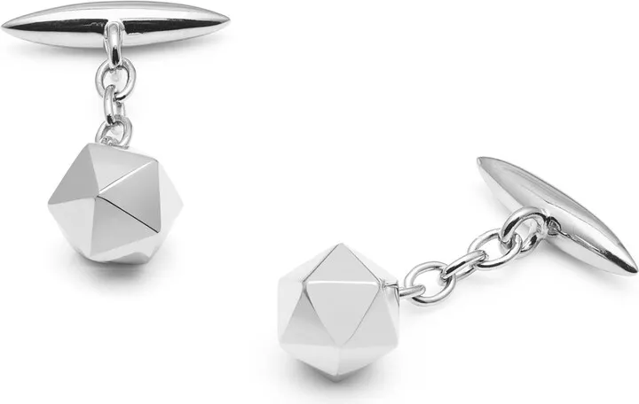 Myia Bonner - Recycled Silver Icosahedron Cufflinks