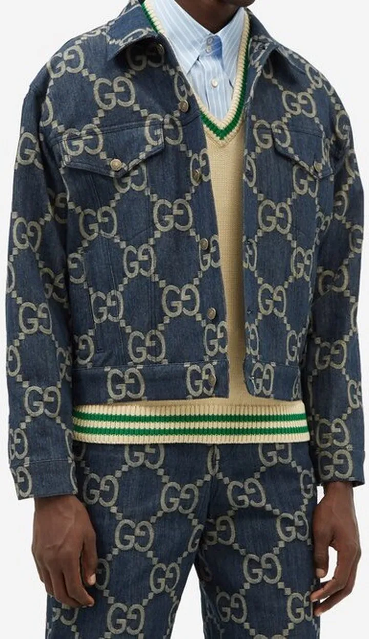 GG-embroidered Denim Jacket