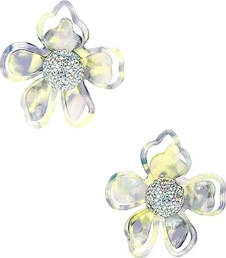 Lele Sadoughi Azalea Statement Earrings in Baby Blue