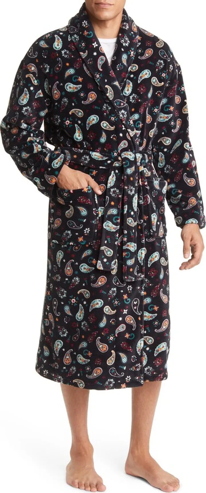 Paisley Fleece Robe