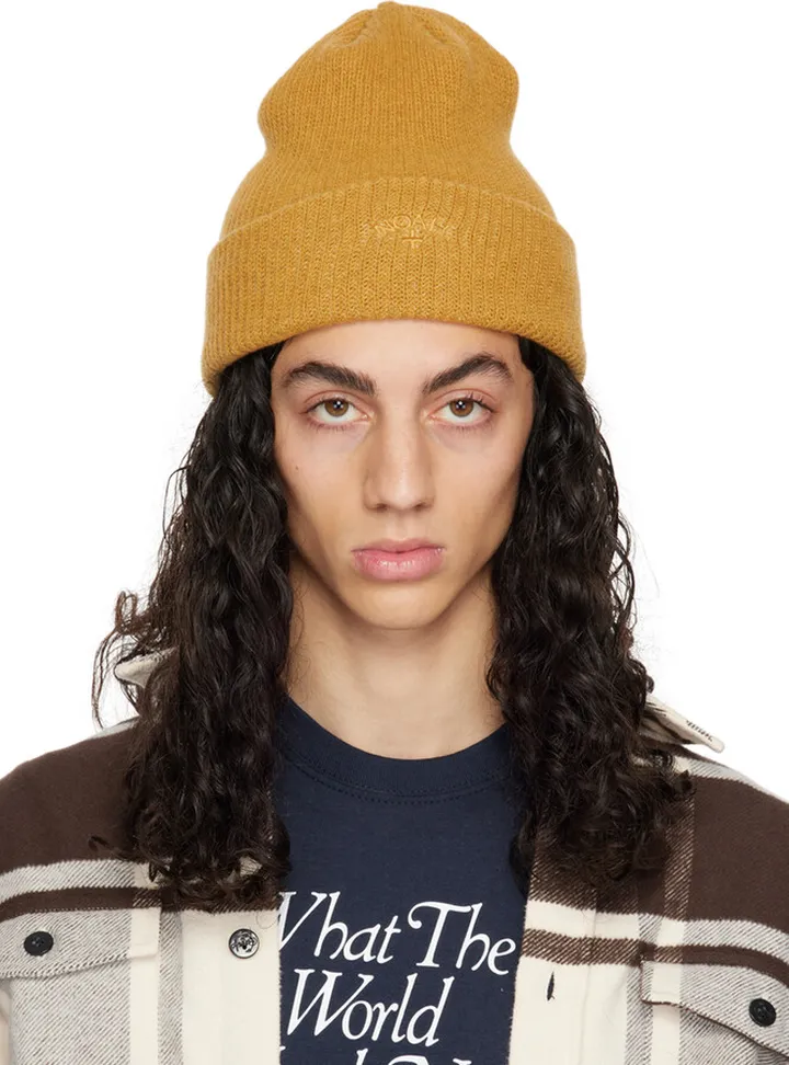 Noah Yellow Embroidered Beanie