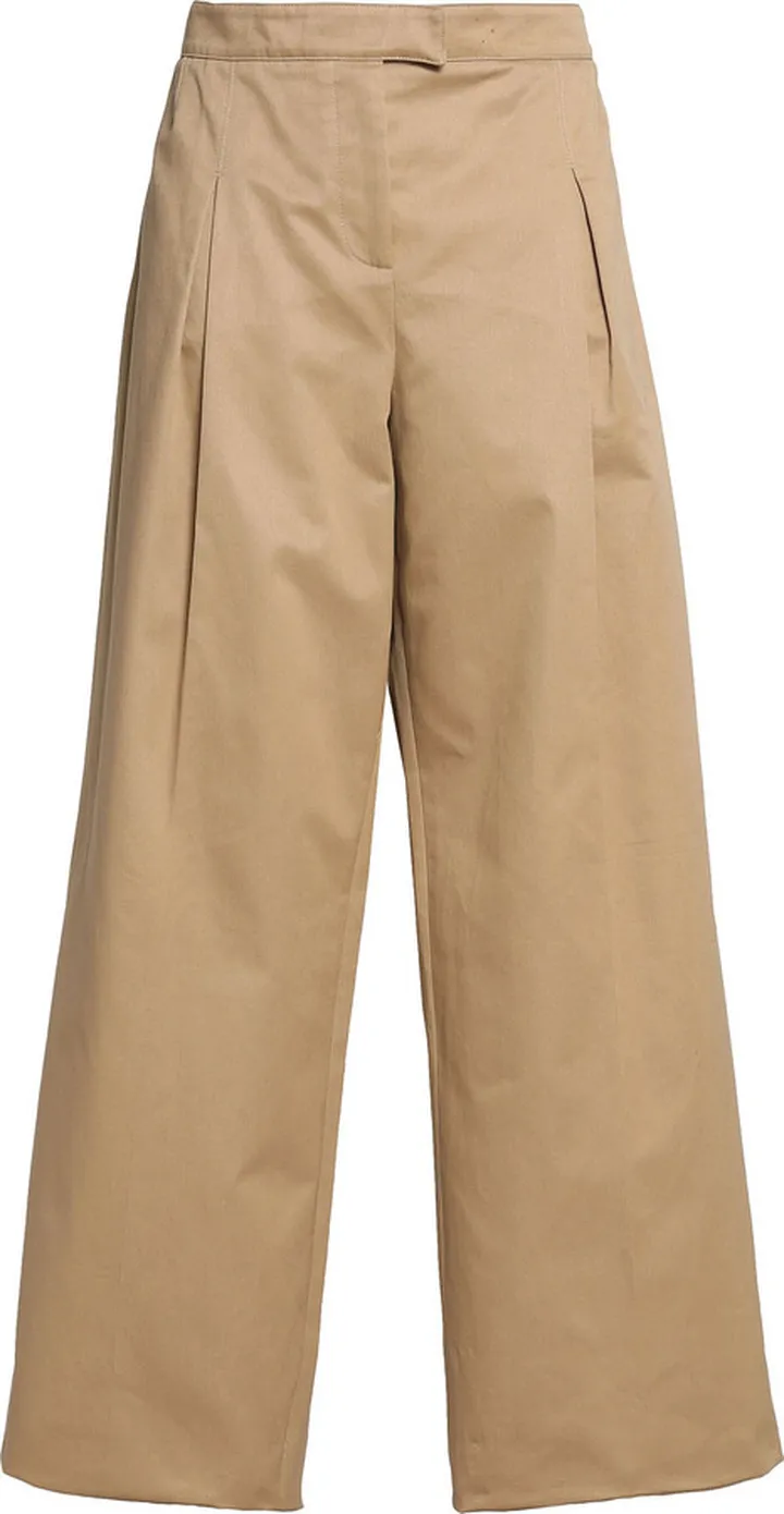 Cotton-twill wide-leg pants