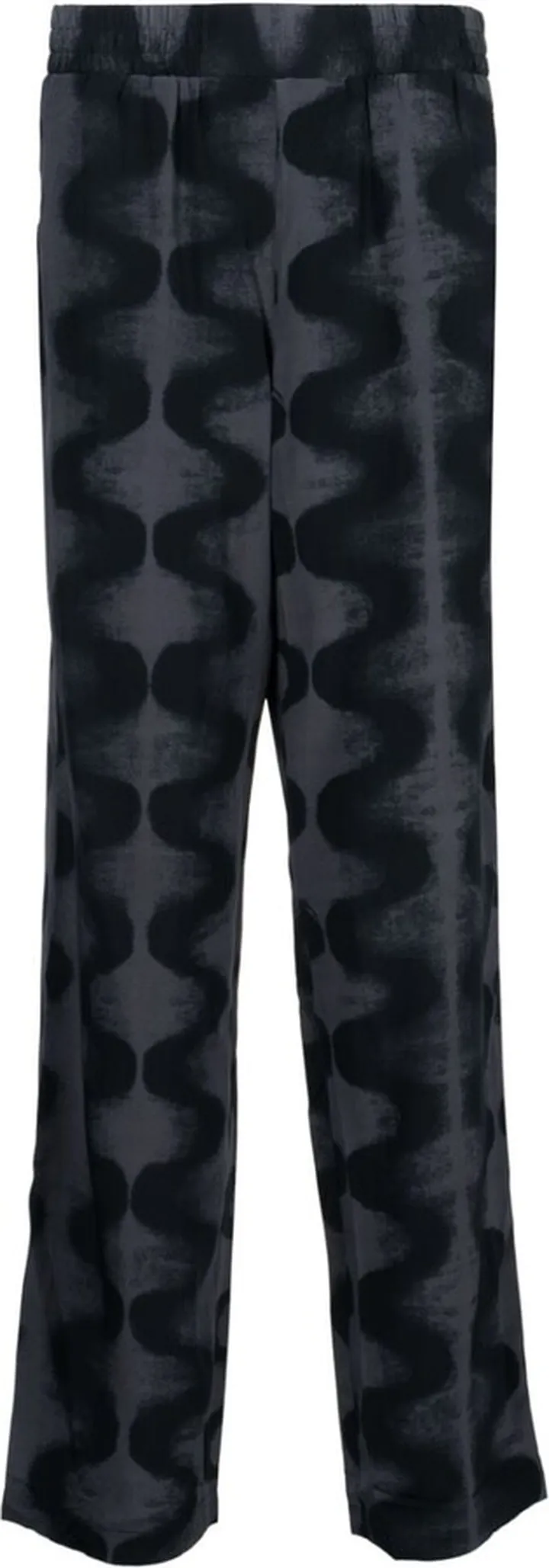 Abstract-Print Straight-Leg Trousers