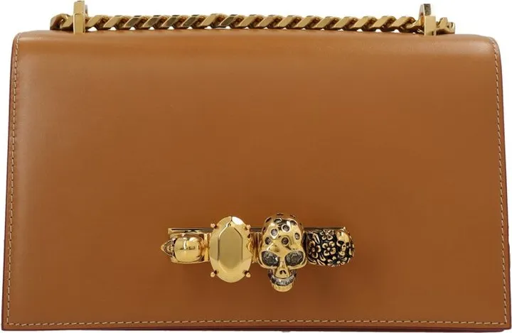 Alexander McQueen Four-Ring Skull Crossbody Bag