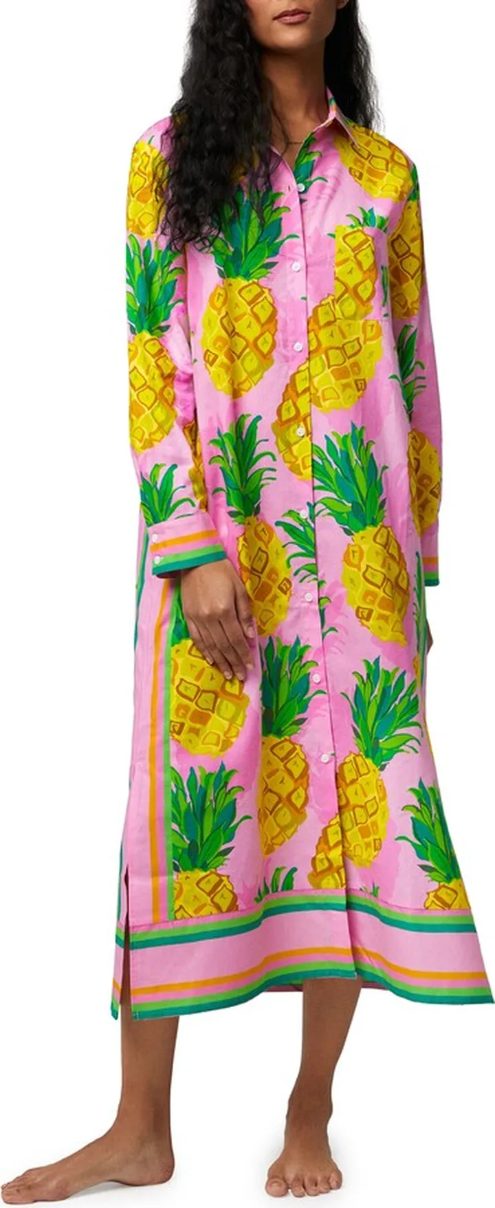 Pineapple Print Organic Cotton Nightshirt