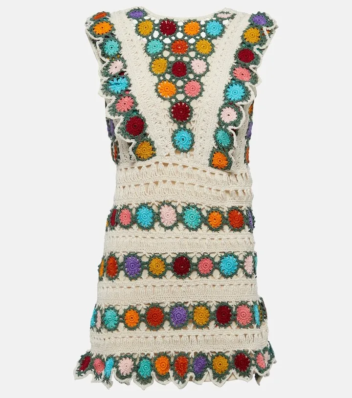 Crochet cotton minidress