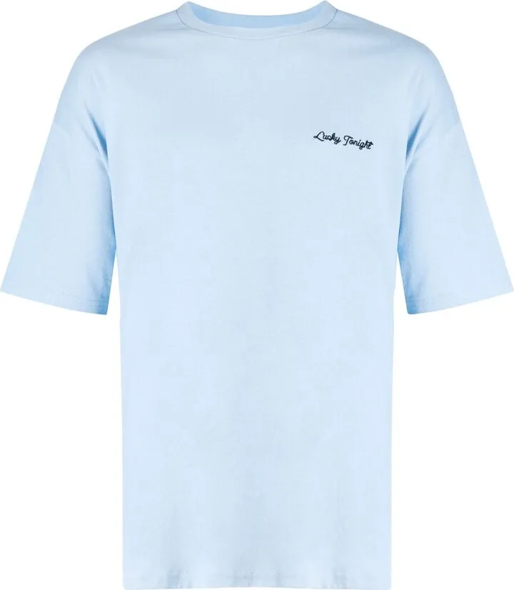 embroidered cotton T-shirt