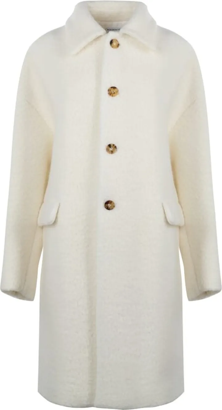 Bouclé Coat In Wool And Mohair