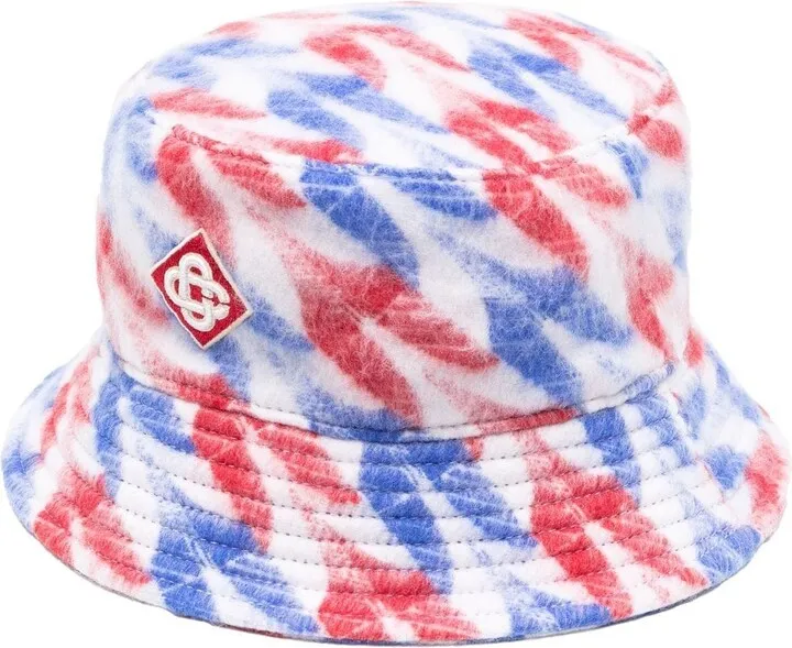 Aviation Houndstooth wool-cotton blend bucket hat