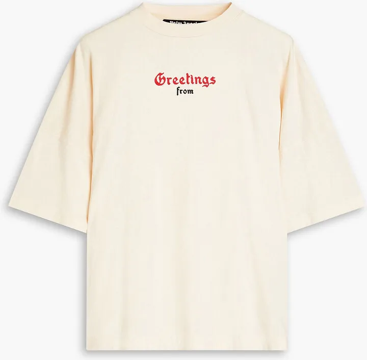 Oversized printed cotton-jersey T-shirt