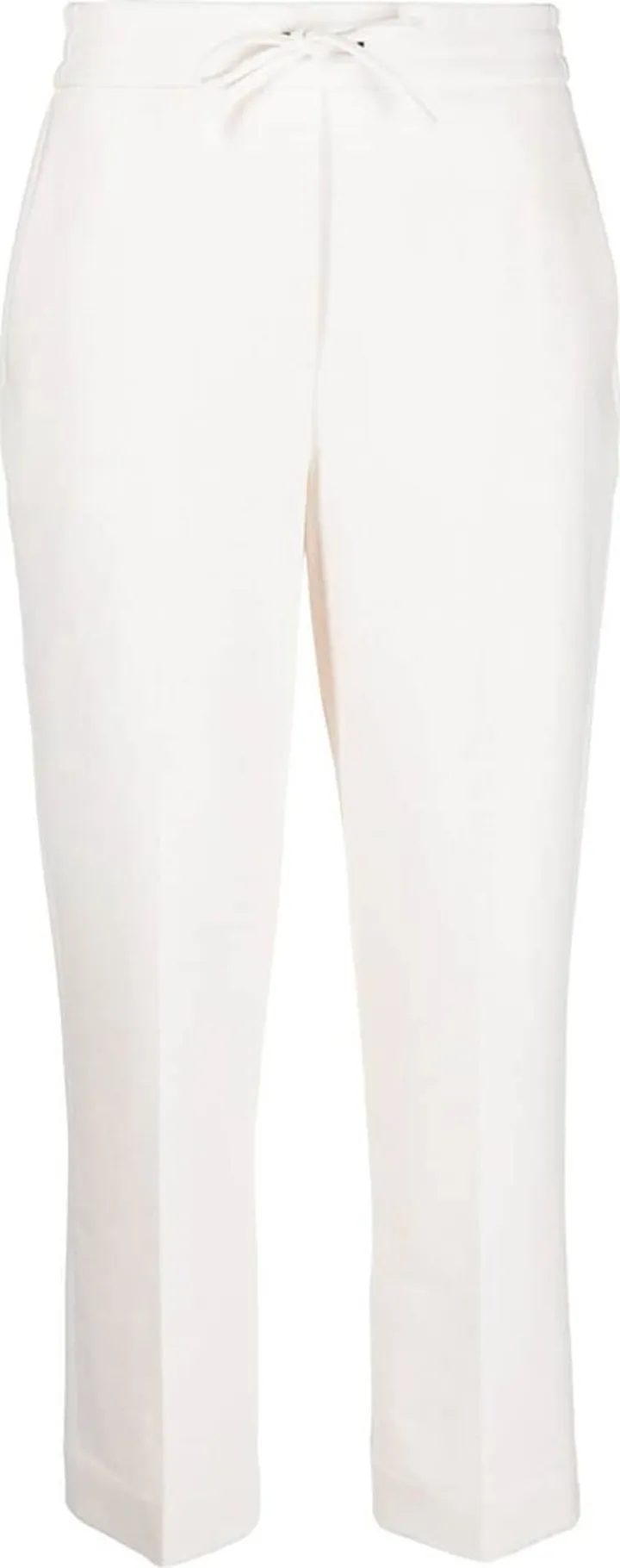 Drawstring-Waist Straight-Leg Trousers