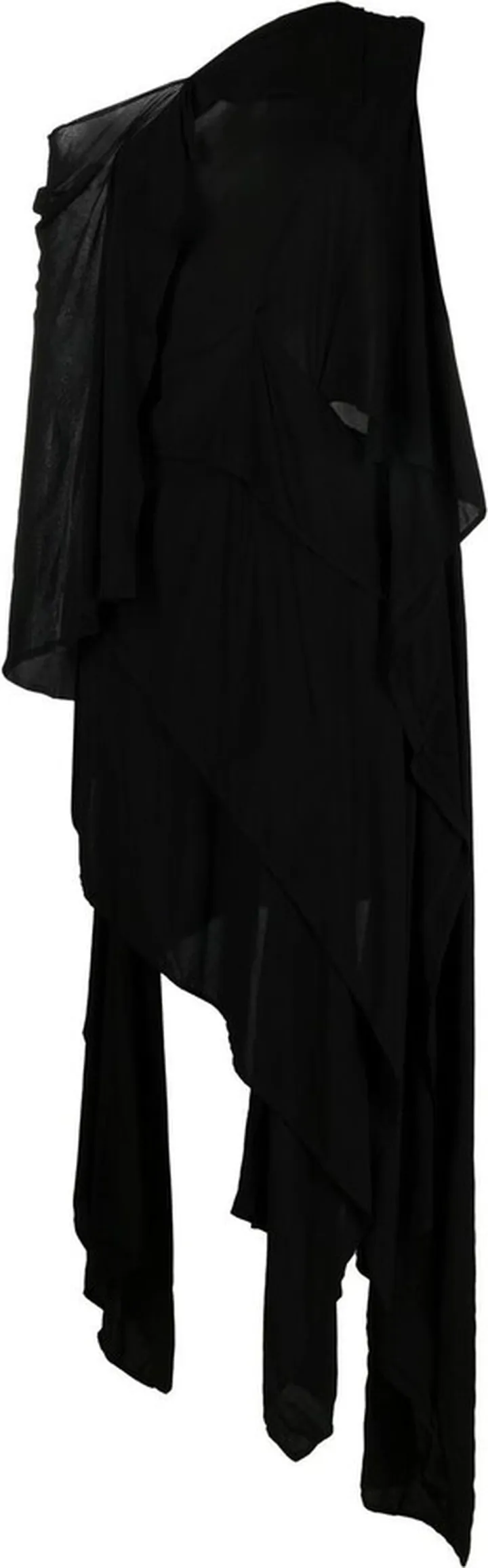 Asymmetric Cotton-Blend Dress