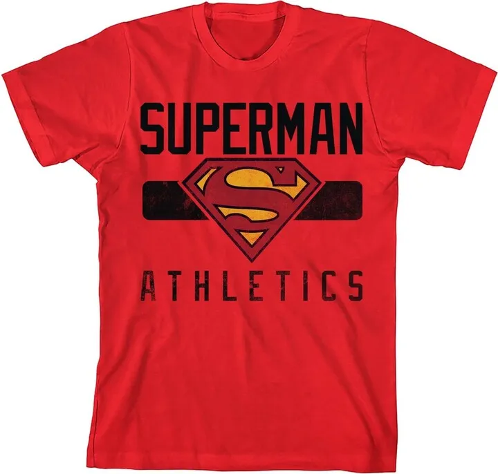 Superman Athletics Youth Red Graphic Tee-XS