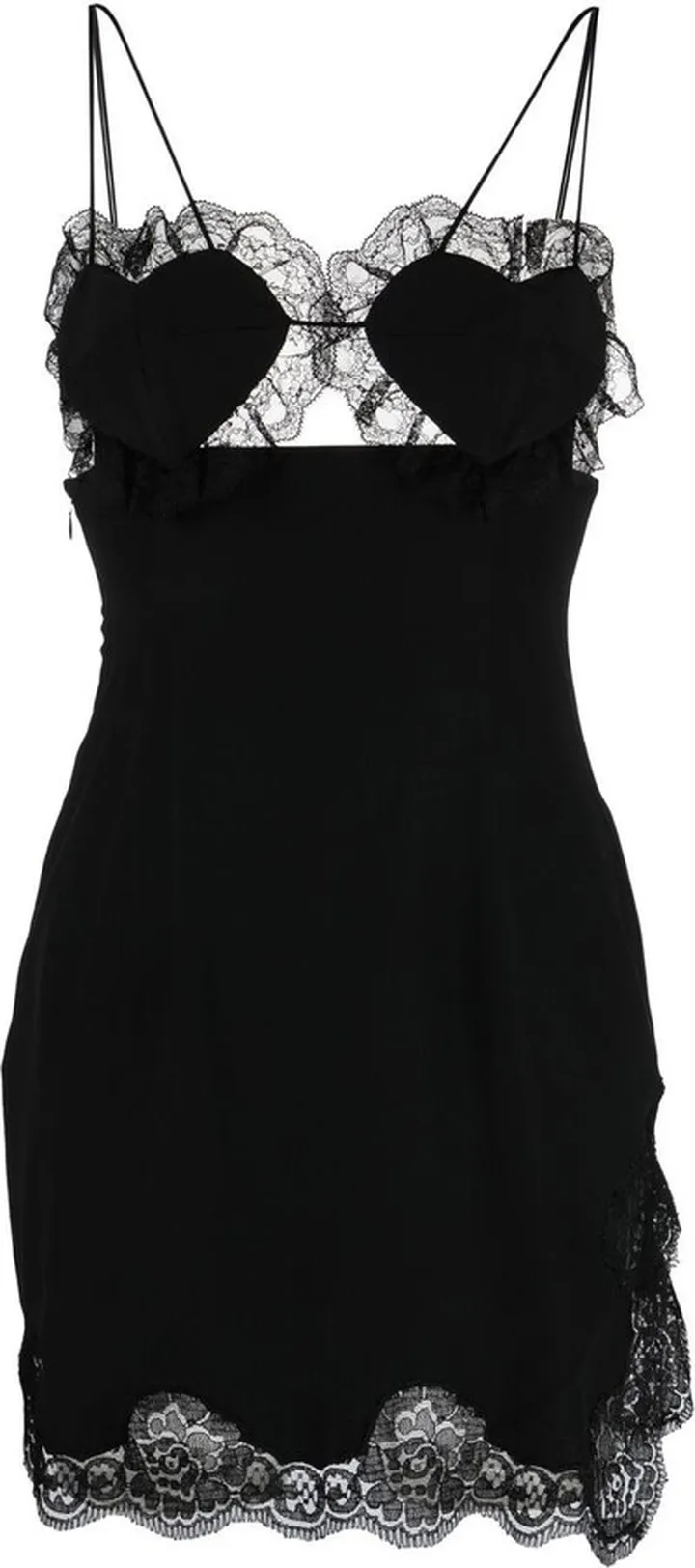 Lace-Trim Mini Dress