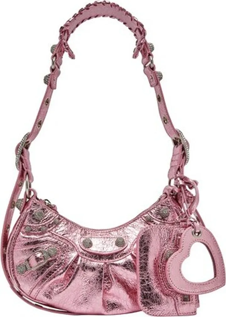 Le Cagole XS Shoulder Bag Metallized With Rhinestones