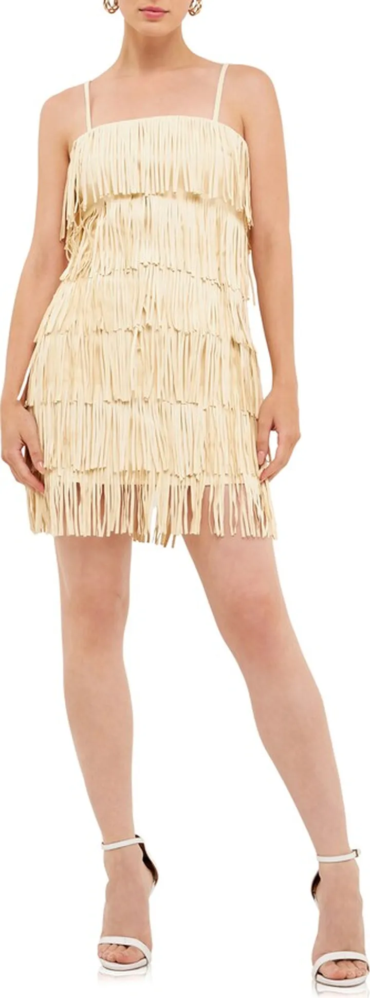 Fringe Faux Suede Minidress