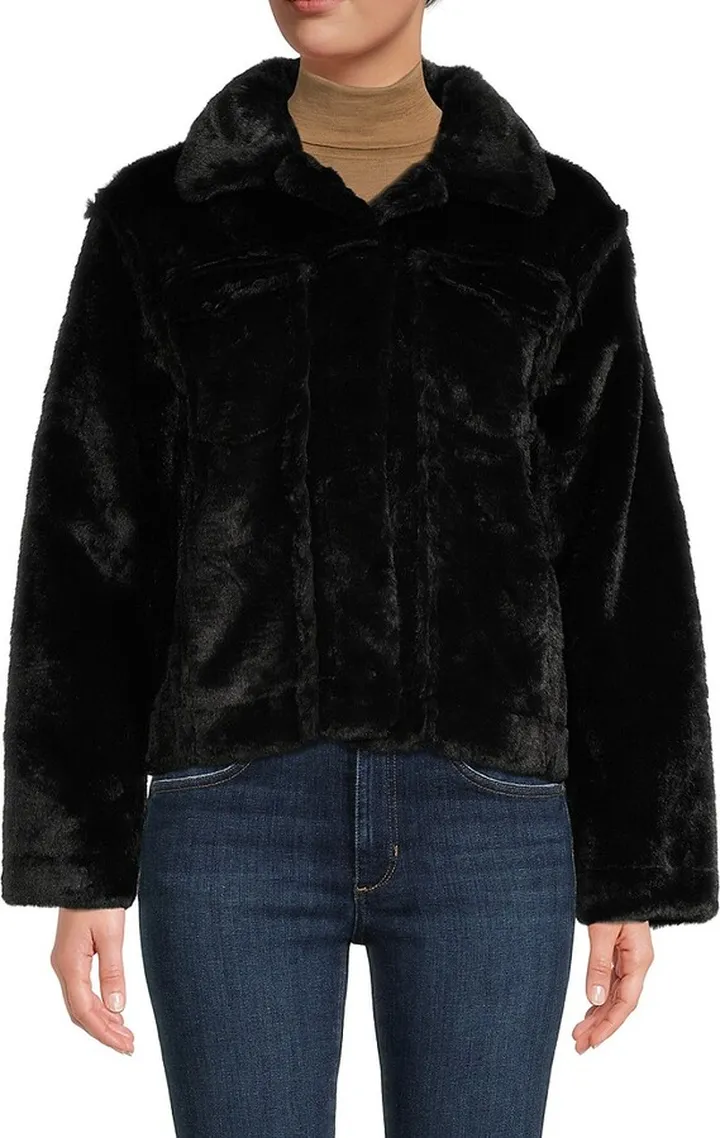 Faux Fur Trucker Jacket