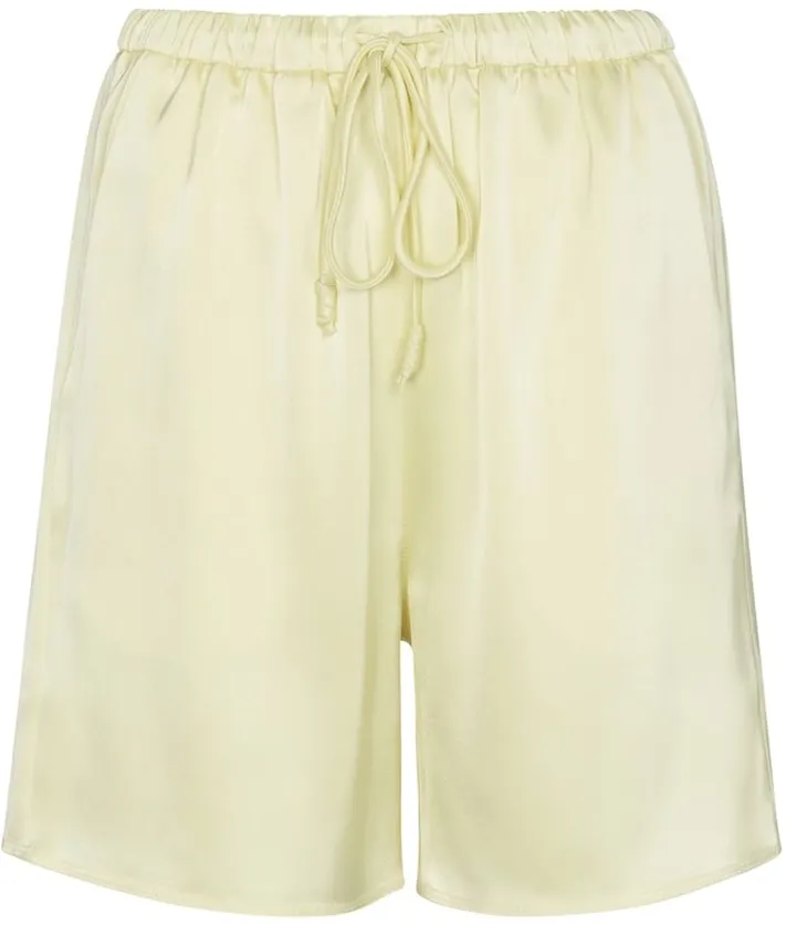 Emily drawstring satin shorts