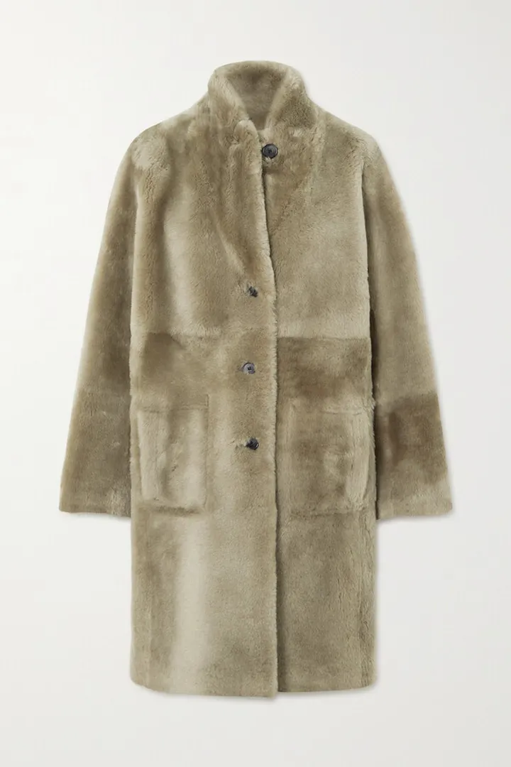 Joseph - Britanny Reversible Shearling And Leather Coat - Brown