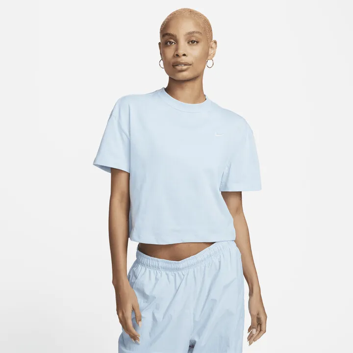 Nike Women's Solo Swoosh T-Shirt in Blue