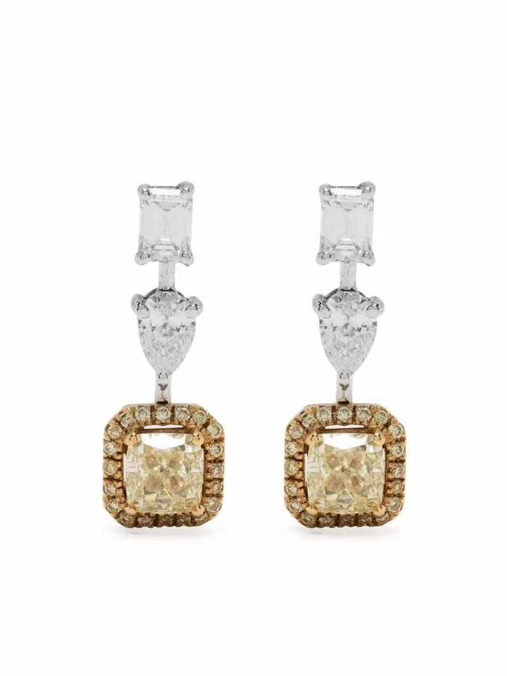 18kt White Gold Diamond Drop Earrings