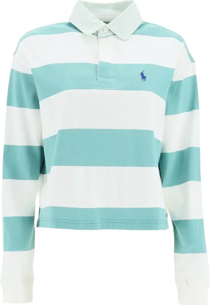 Cropped Striped Polo Shirt