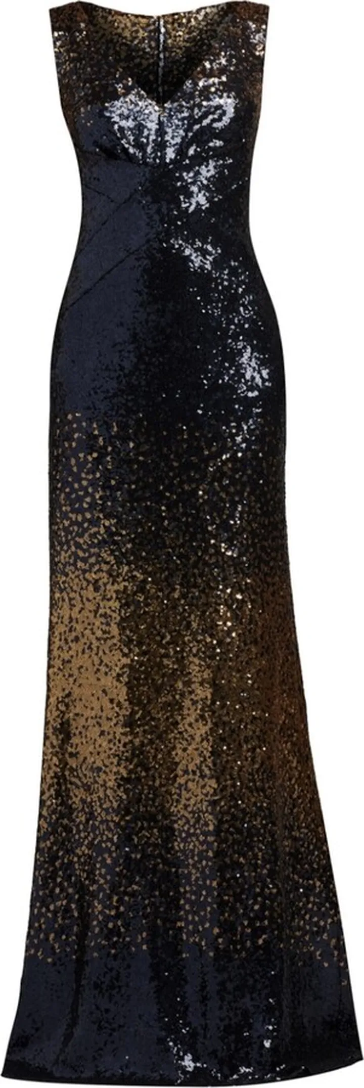 Rafi sequin-embellished ombré gown