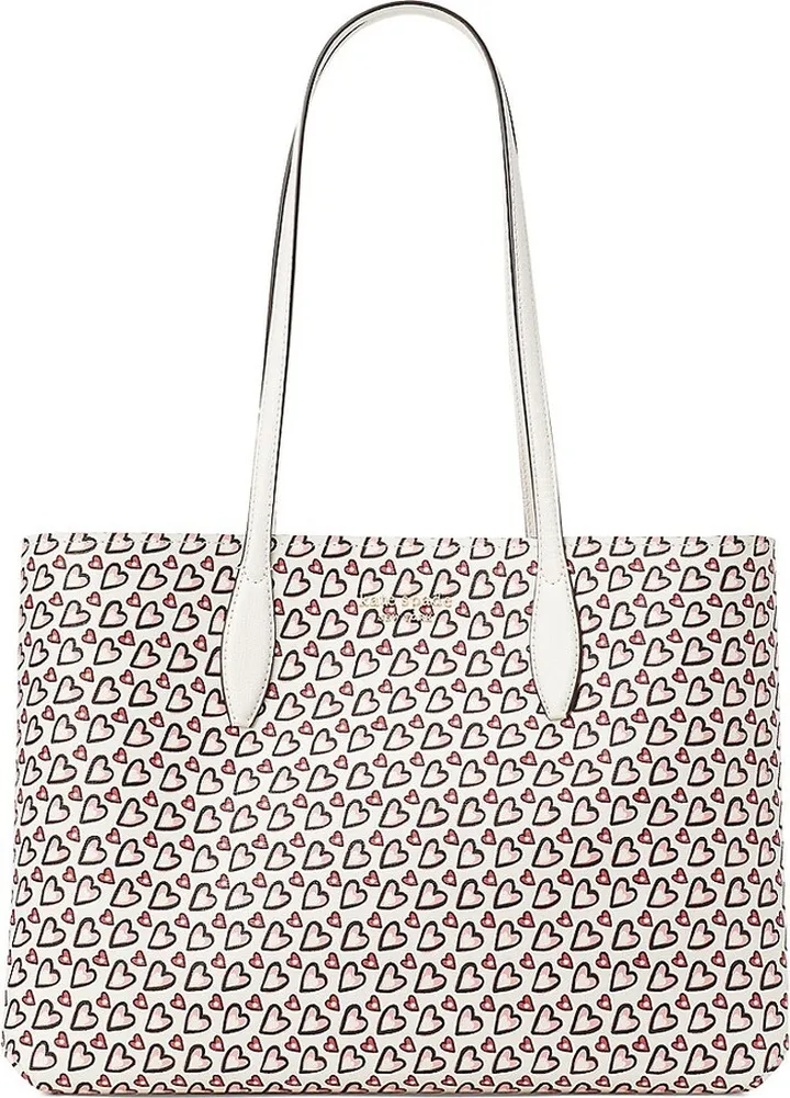 Large All Day Heart Print PVC Tote