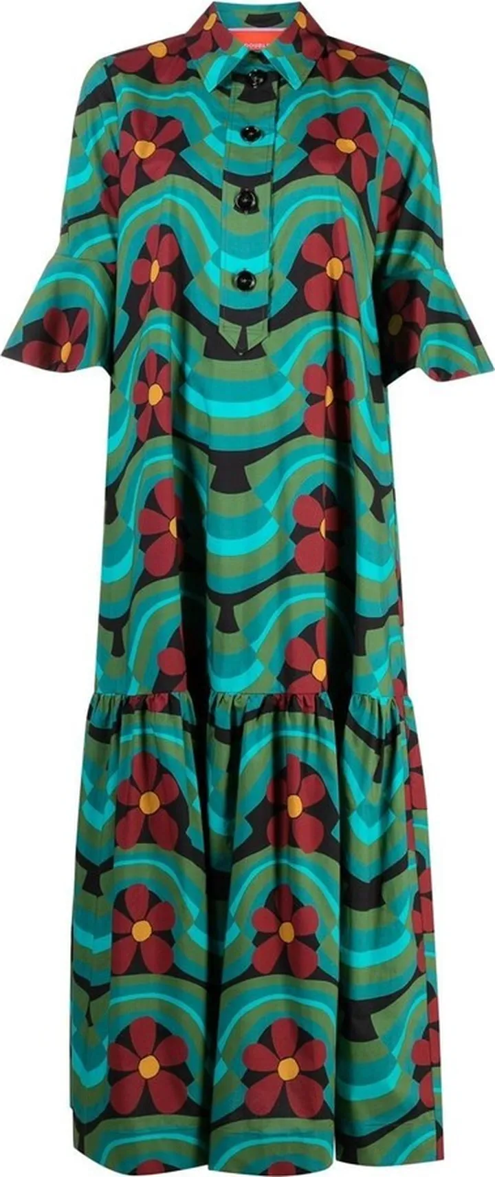 Artemis floral-print cotton midi dress
