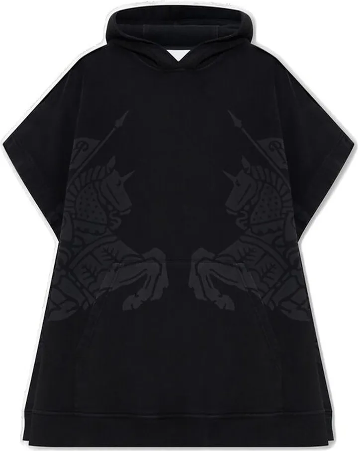 Burberry Jacquard Hooded Poncho
