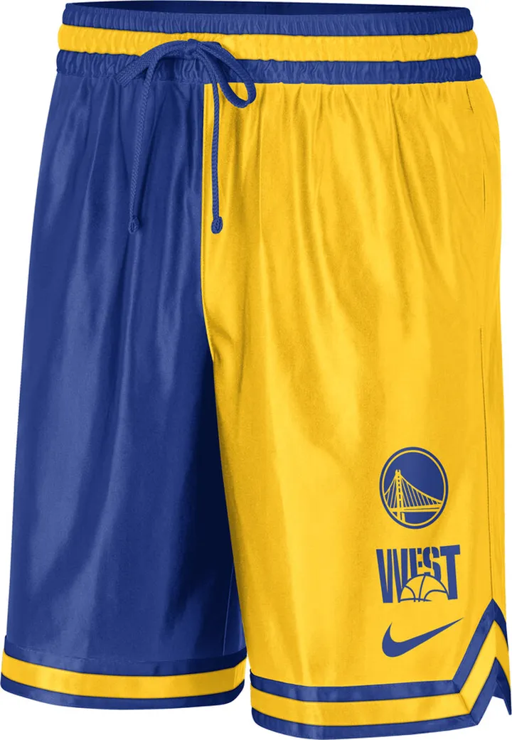 Golden State Warriors Courtside Nike Men's Dri-FIT NBA Graphic Shorts in Yellow