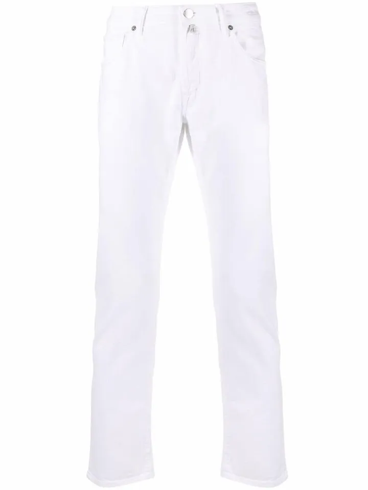 Cropped Slim-Cut Trousers