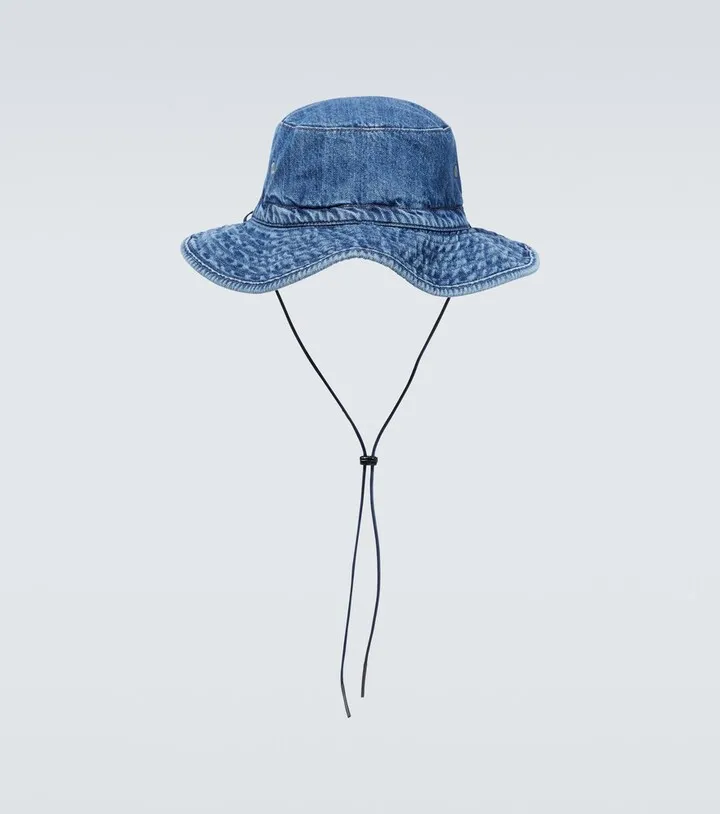 Space denim bucket hat